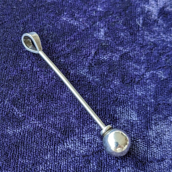 Jewelry - Vintage 925 Sterling Silver Mid-Century Modern Atomic Pendant - Bead Holder